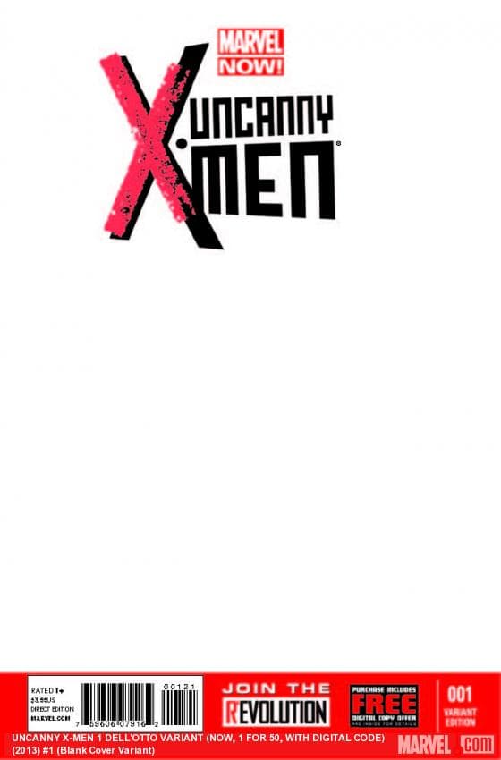 Uncanny X-Men (2013) #1 (Blank Cover Variant)