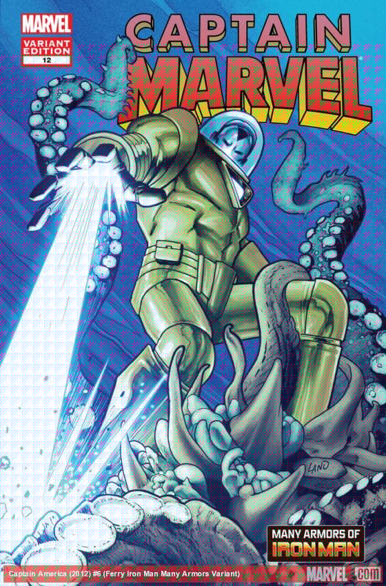 Captain Marvel (2012) #12 (Land Iron Man Many Armors Variant)
